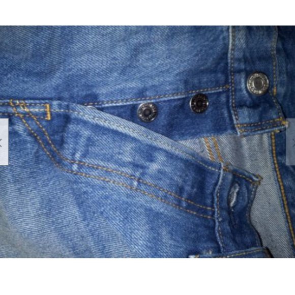 Levis 501 Denim Shorts Tag Size Waist 24 Button Fly Denim Inseam 2" 100% Cotton - Picture 8 of 8